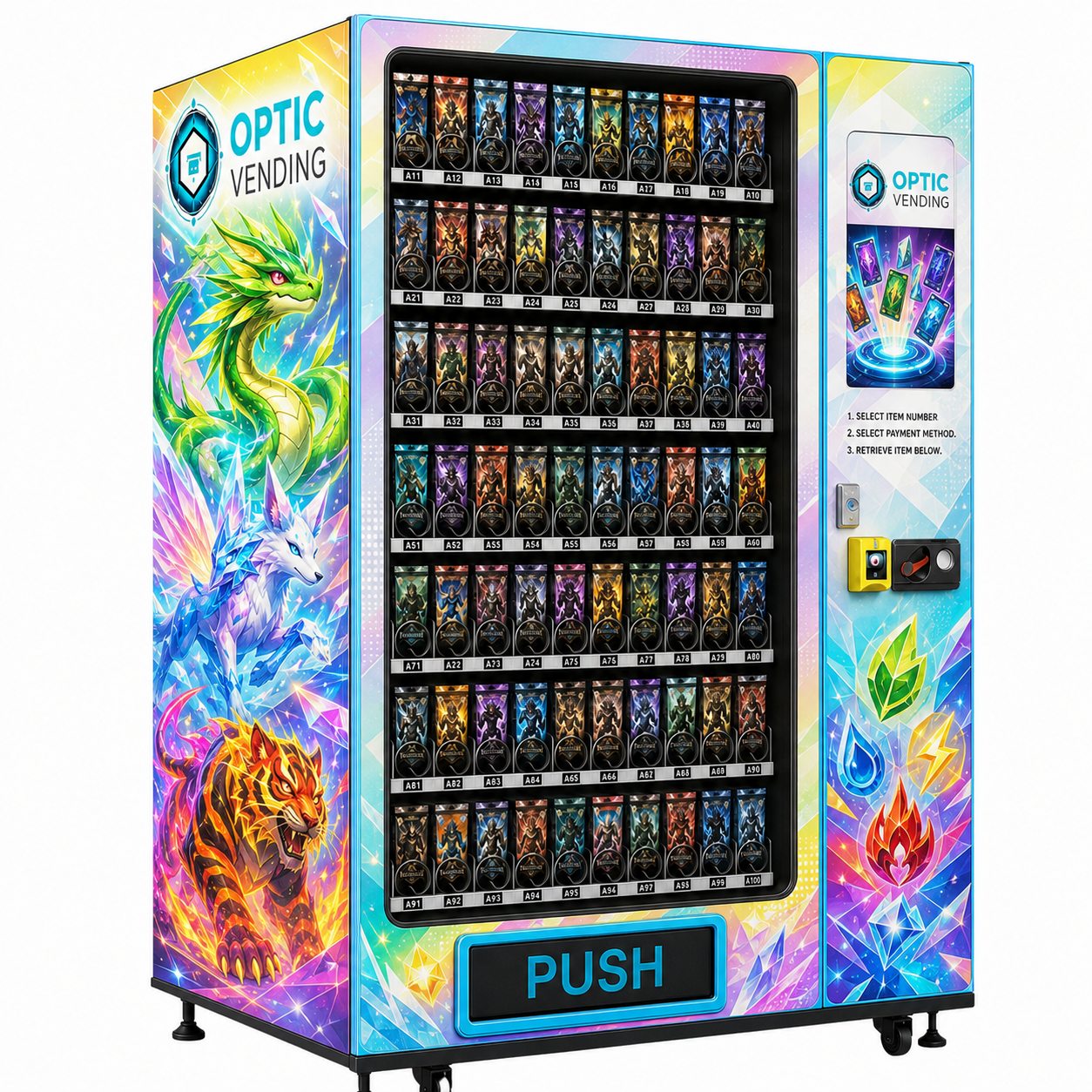 Optic Vending 22” Touchscreen Trading Card Vending Machine