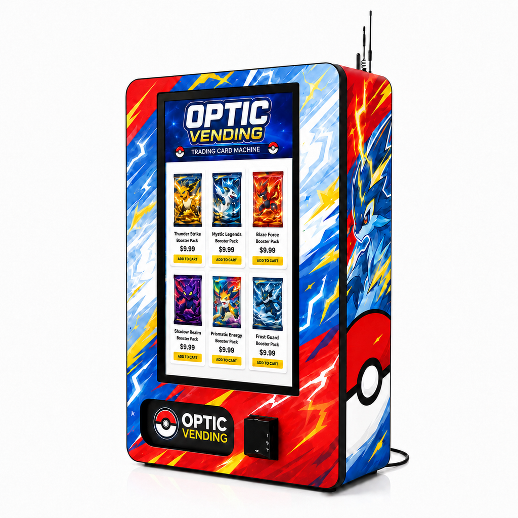 Optic Vending 32” Smart Touchscreen Wall Mount Trading Card Vending Machine