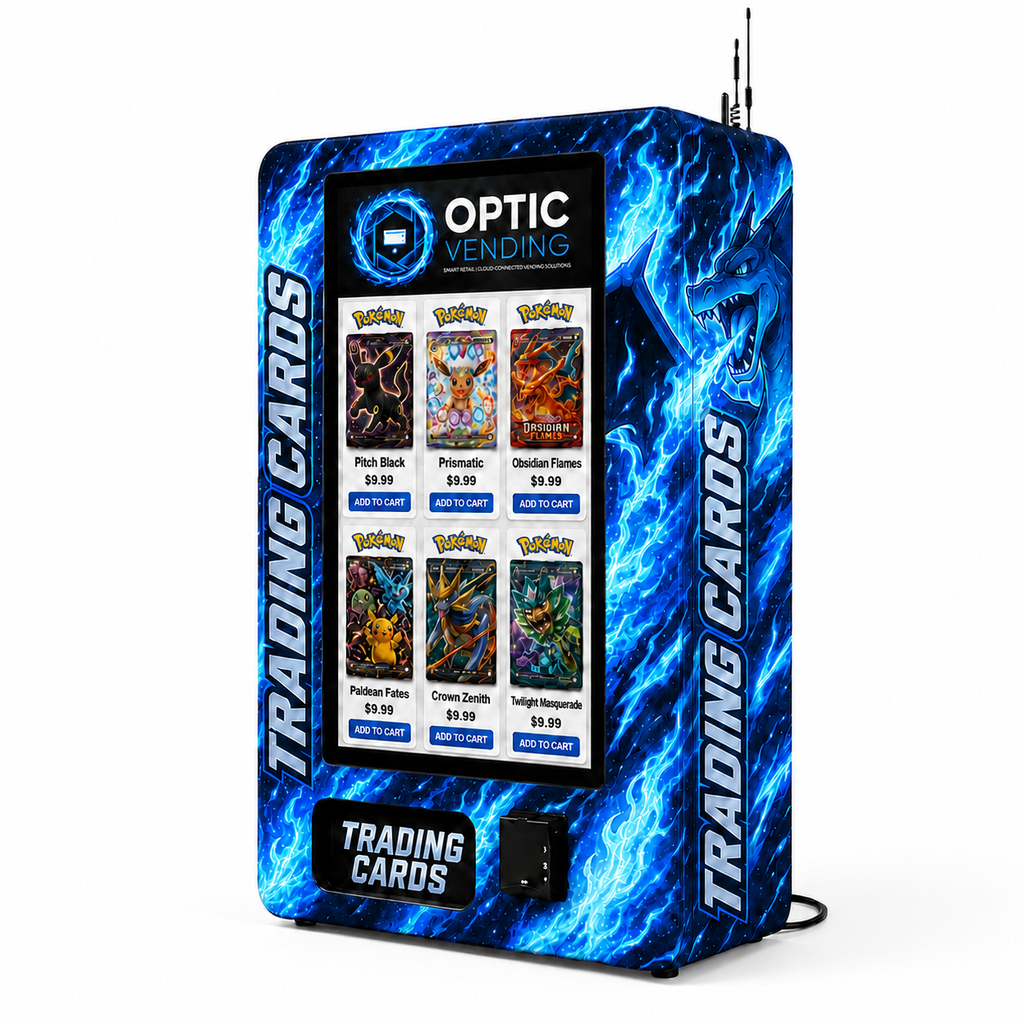 Optic Vending 32” Smart Touchscreen Wall Mount Trading Card Vending Machine